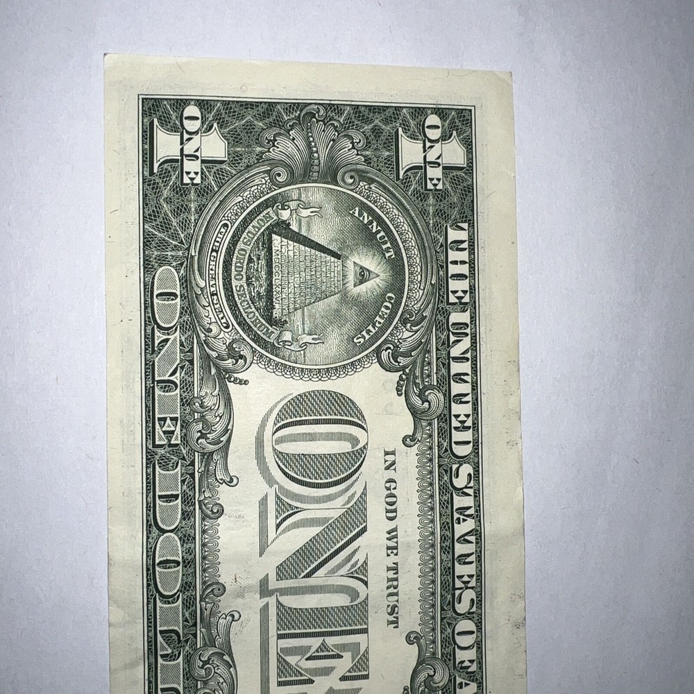 1 Dollar 2017, Cutting Error, Fancy Serial Number
