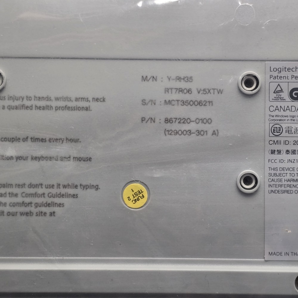 Logitech cordless Access Duo, keyboard and mouse.