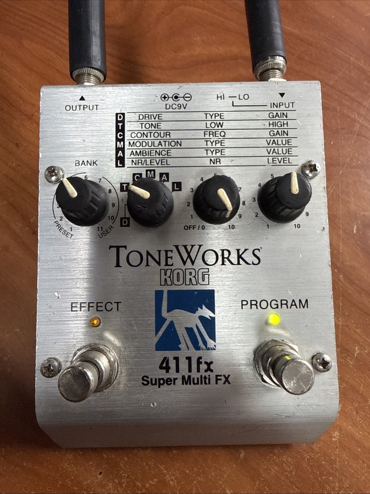 Korg ToneWorks 411fx Super Multi FX Pedal MISSING BATTERY  COVER