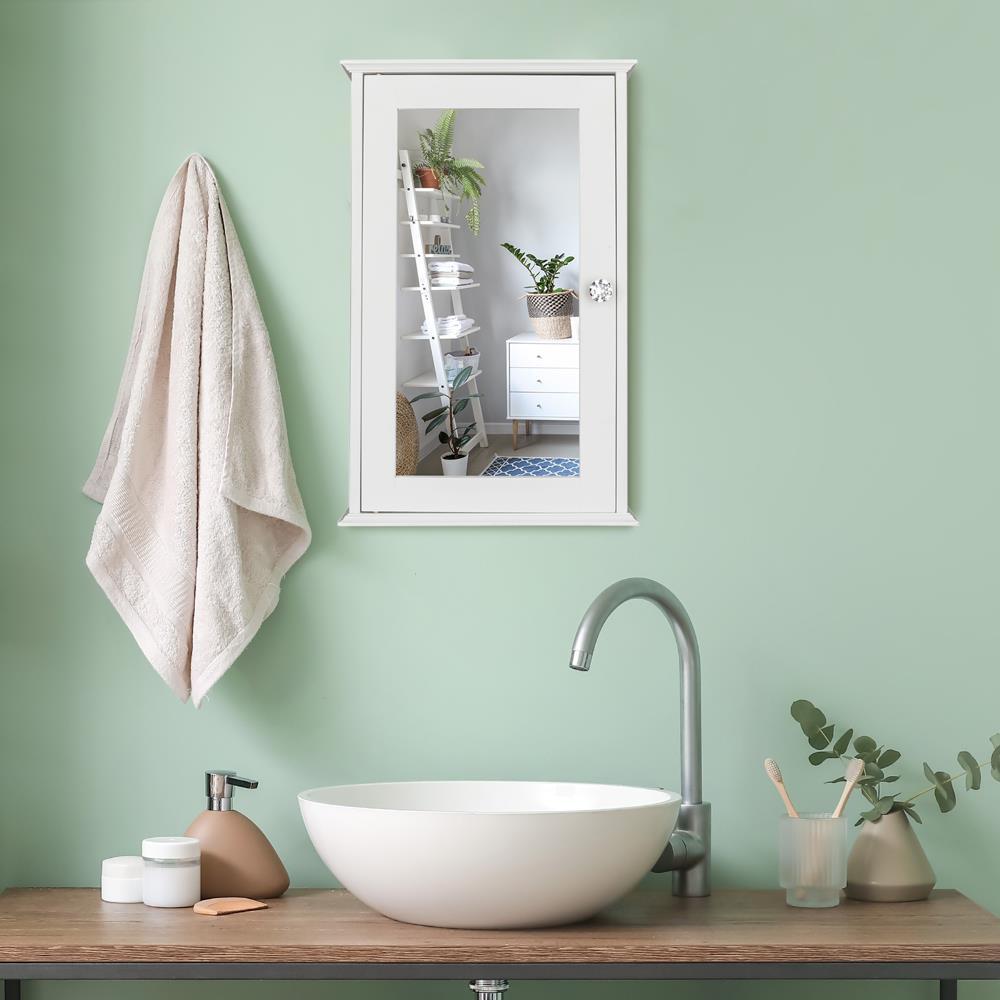 Mirror Door Wall Mount Hanging Medicine Cabinet Bathroom Storage Shelf Organizer