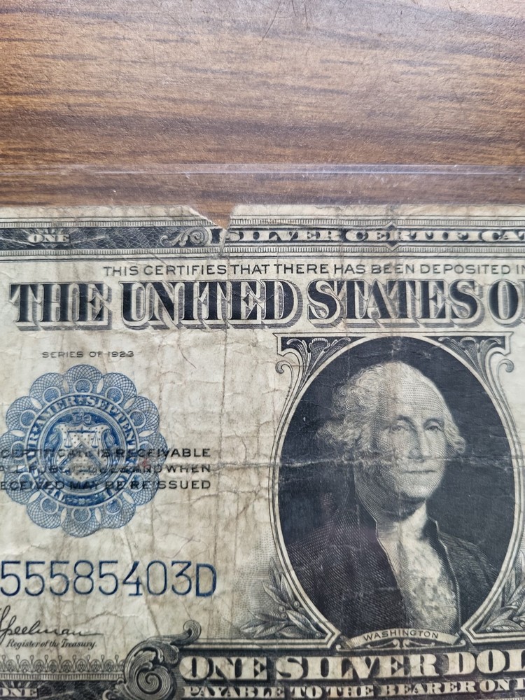 1923 $1 ONE DOLLAR ” SILVER CERTIFICATE LARGE SIZE NOTE