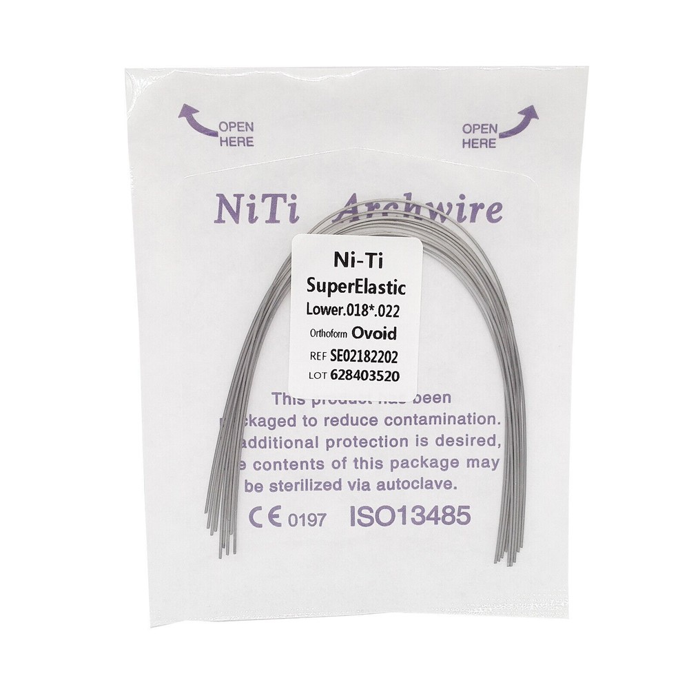Dental Super Elastic NITI Rectangular Arch Wire Ovoid Natural Square Upper/Lower