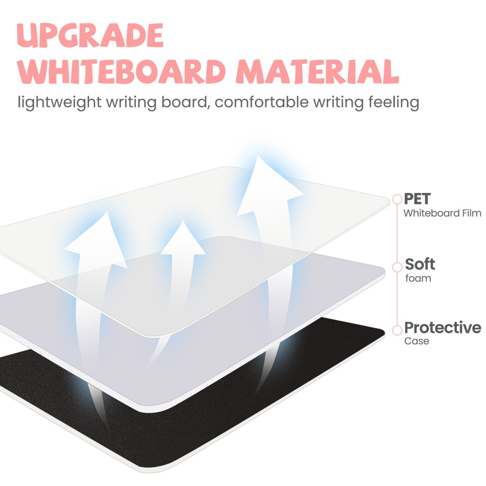 A5 Whiteboard Portable Notebook Writing Board Eraser Lightweight Reusable Gift