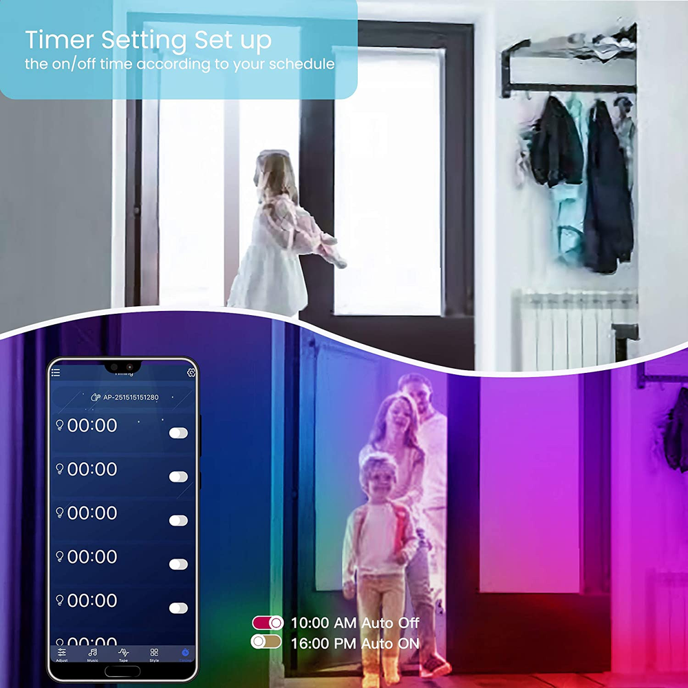 Bluetooth LED: Music Sync, Color Change, Phone Control, Remote (App+Remote+Mic)