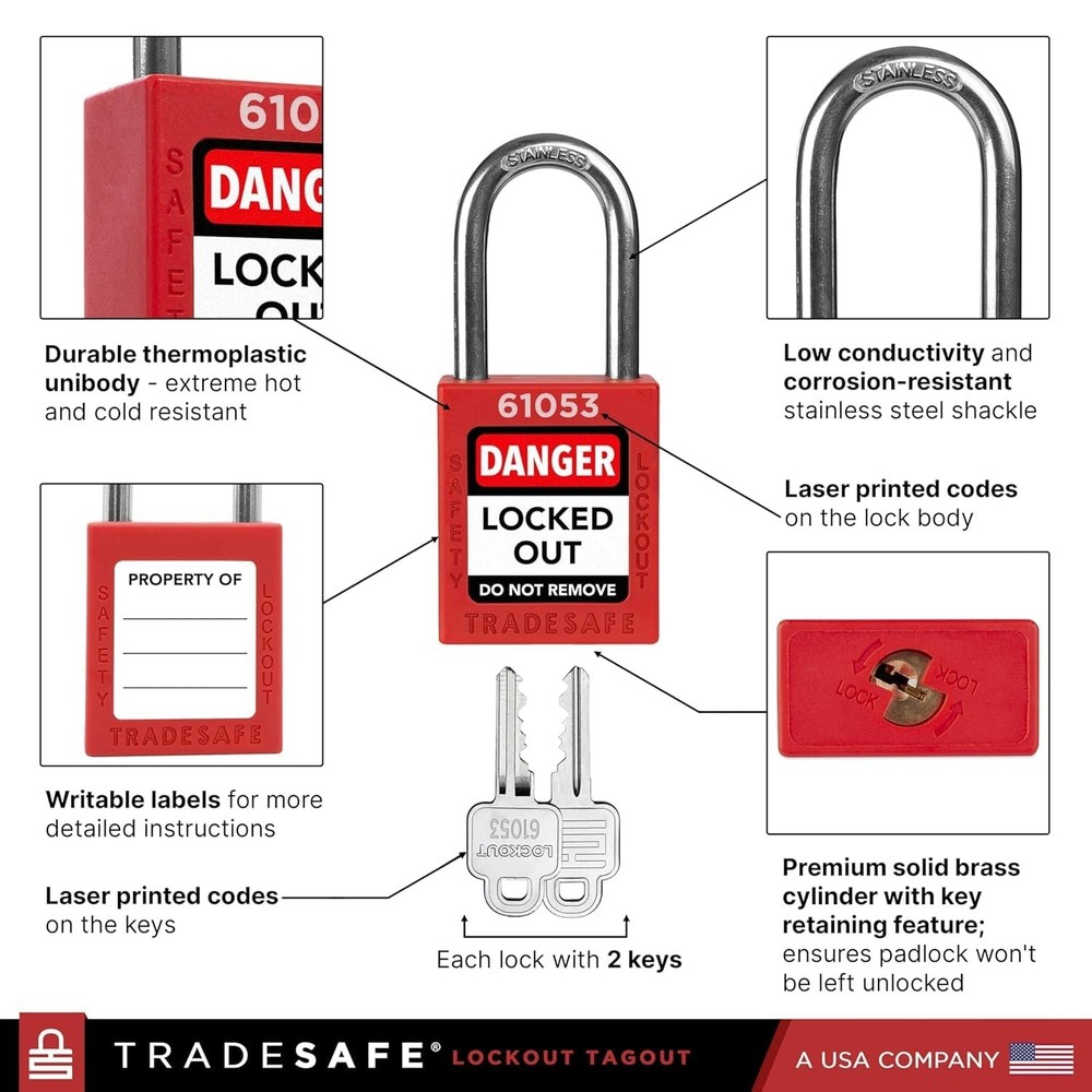 Comprehensive Electrical Lockout Kit - Includes Tags, Locks & Storage
