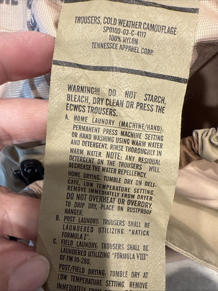 Military Gotetex Pants Size Large Short Drawstring Nylon