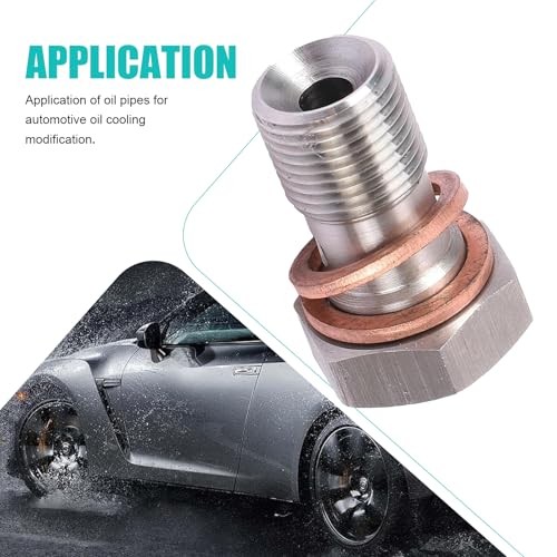 Metric Stainless Steel Single Banjo Bolt, M10 x 1.0 Vehicle Metric Hex Brake