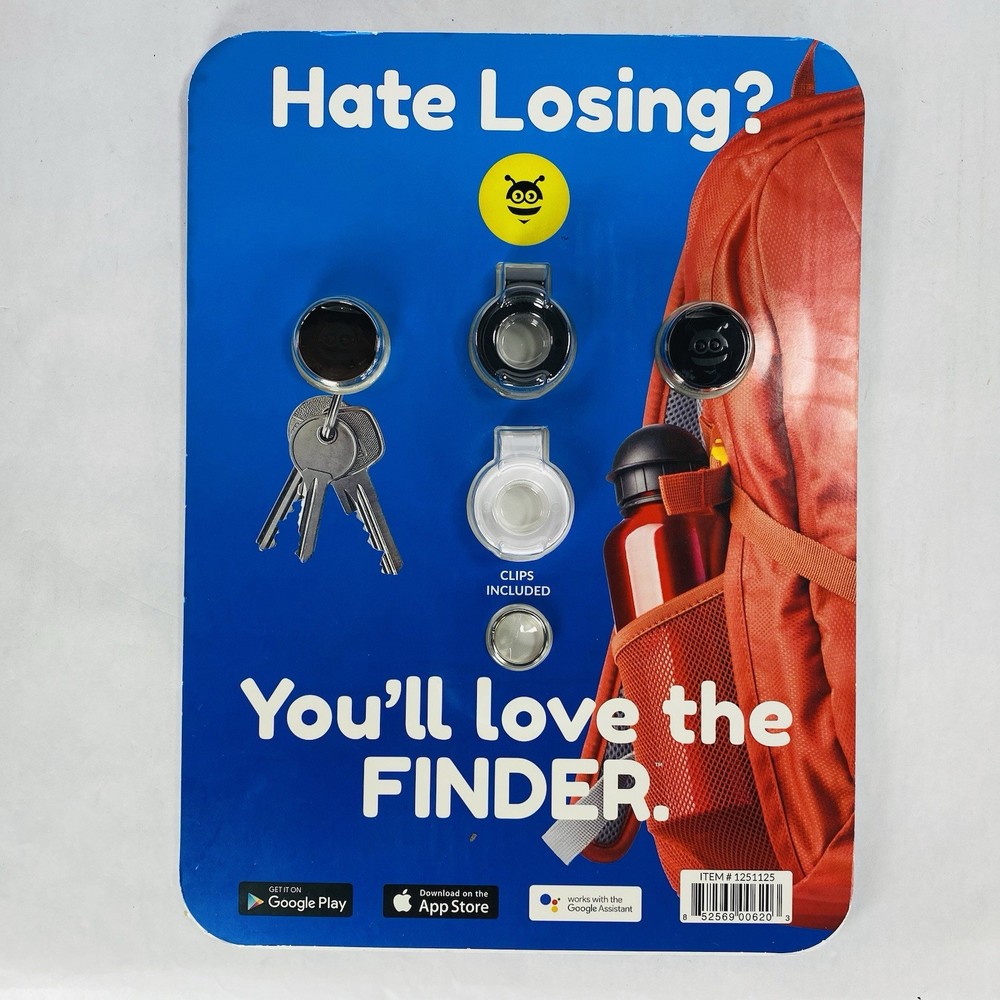 2 Pack PebbleBee Finder GPS Tracking Key Ring Bluetooth Mobile App Controlled