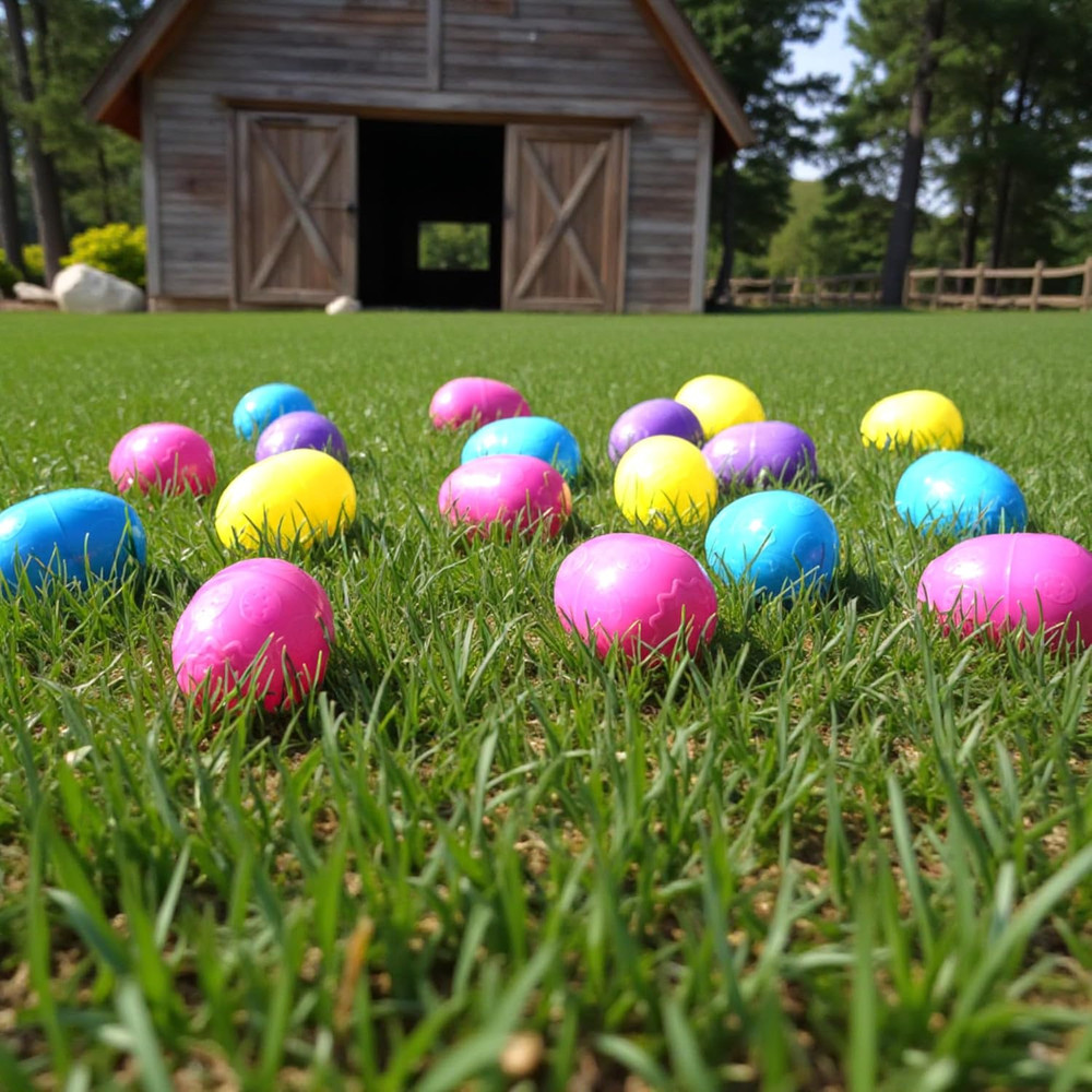 Plastic Easter Eggs Pre-Filled with Candy -24 Cnt Easter Egg Hunt Essentials wit