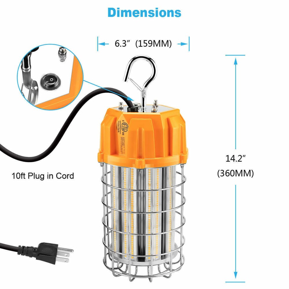 150W LED Temporary Work Light Fixture Outdoor Construction Lights for Workshop