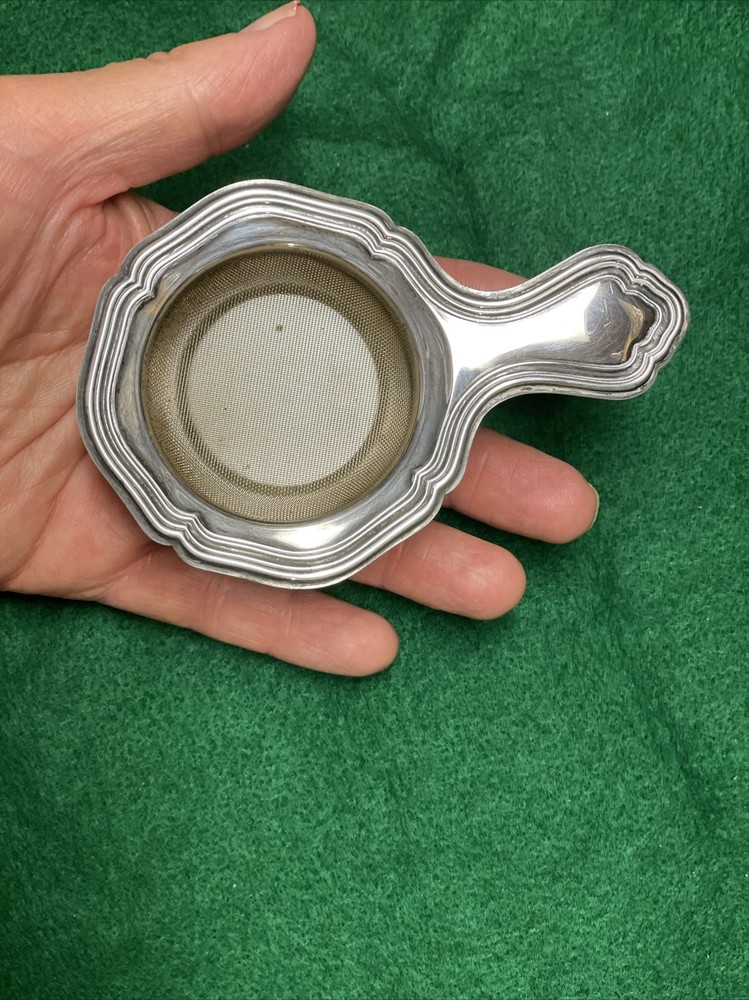 Unusual Vintage Silver Plate Strainer and Base