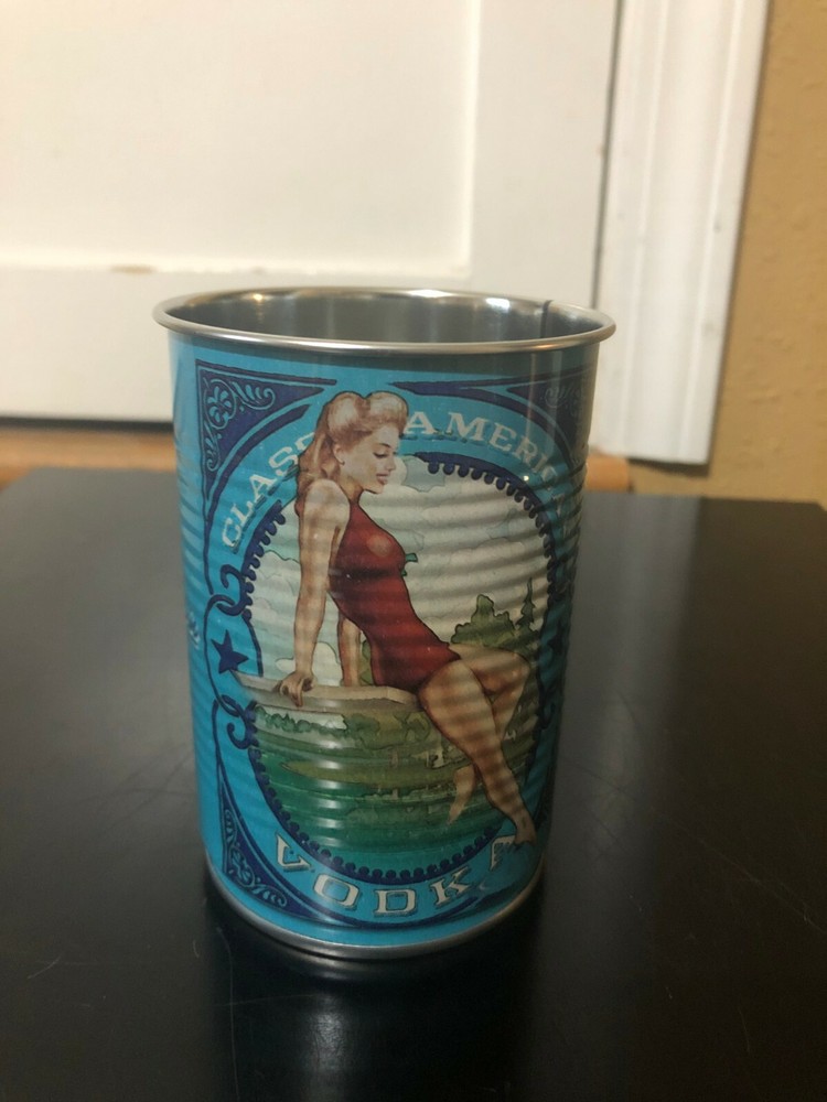 5 DEEP EDDY VODKA TIN CUP MAN CAVE DISPLAY LEMON 10 YEAR RUBY RED REGULAR