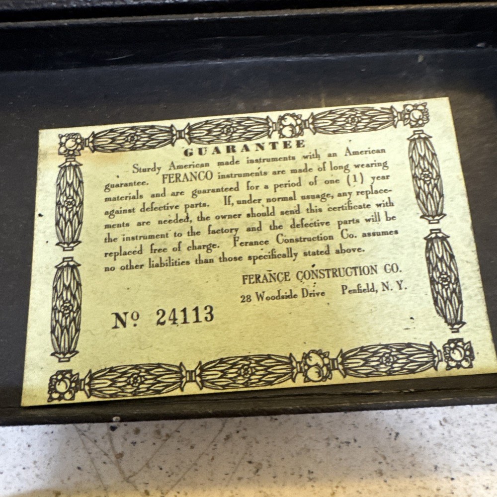 1950's Ferance Construction Co Penfield NY Drafting Tool Instruments Box Extras