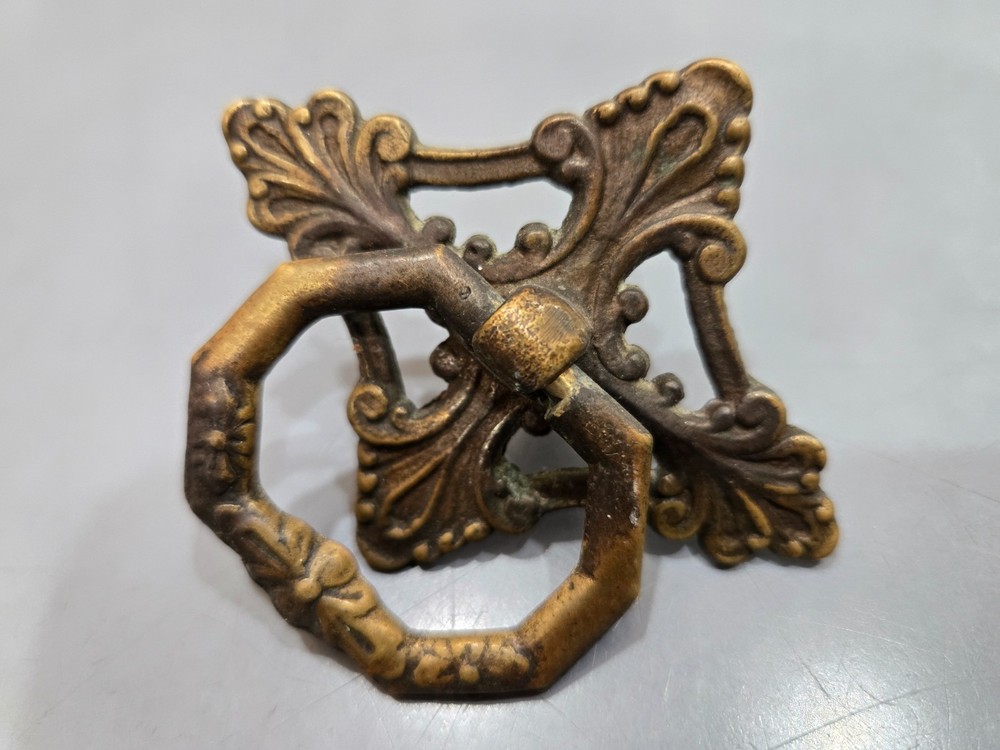 8 Antique Brass Drawer Pulls