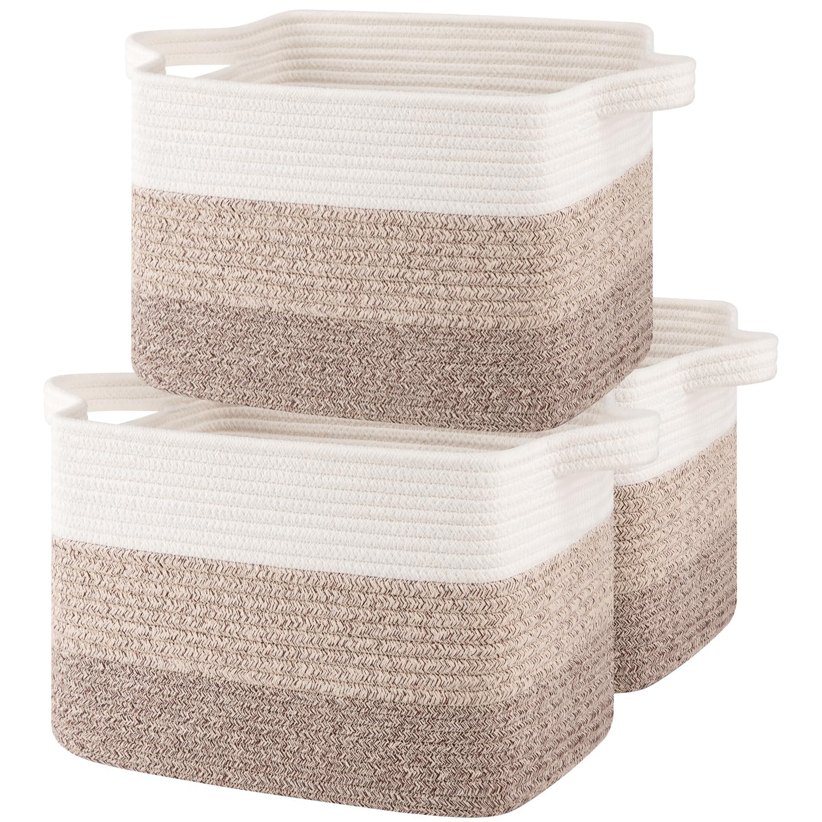OIASKET Storage Baskets for Organizing, Woven Baskets for Shelves, Rectangle