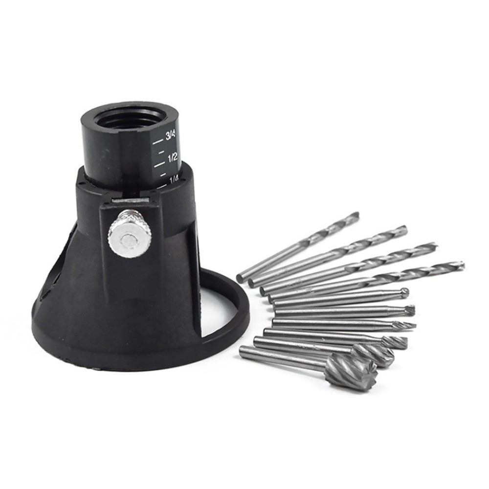Large Window Wood Guide HSS Router With Drill Bits Set For Dremel B