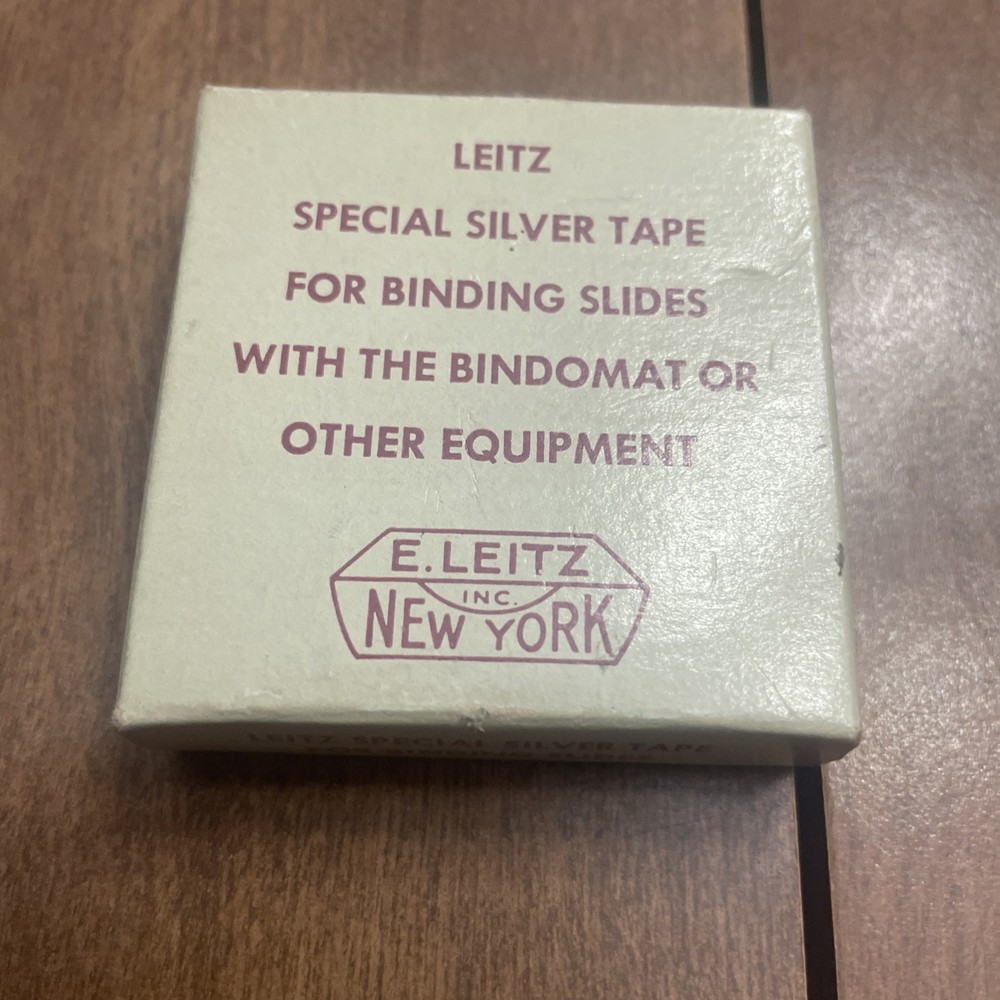 Leica Leitz Special Silver Tape for Binding Slides for Bindomat - NEVER USED