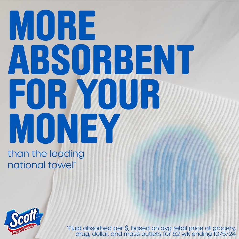 Scott Paper Towels, Choose-A-Sheet, 12 Double Rolls
