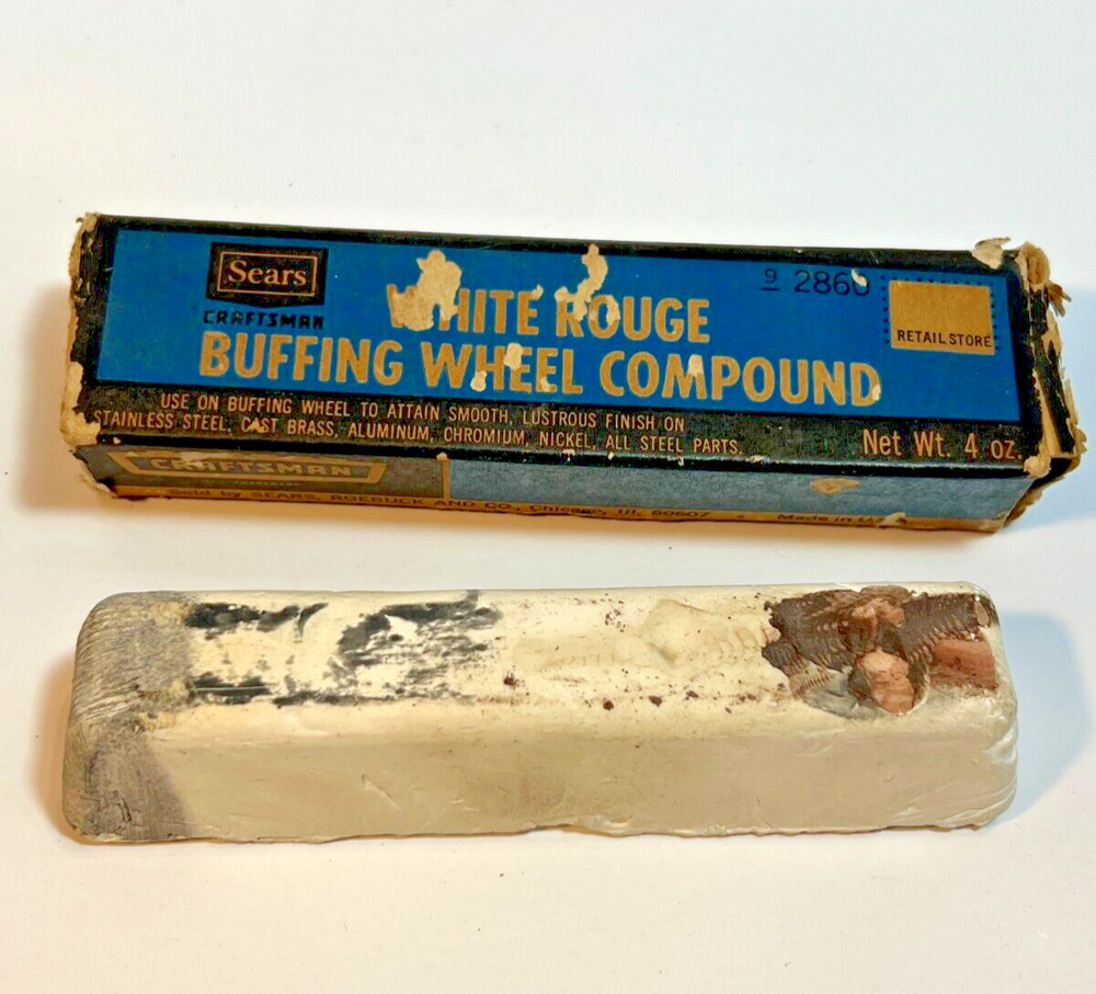 Sears Craftsman White Rouge Buffing Wheel Compound 9-2860 Bar