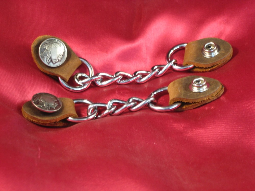 Handcrafted Vest Extender, Single Chain, Indian Head, 2 Sizes, Sold separate