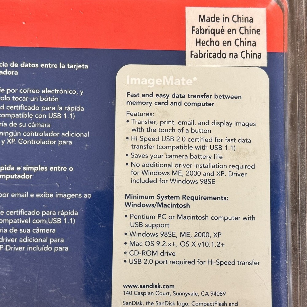 NEW SanDisk ImageMate USB 2.0 CompactFlash Card Reader / Writer Factory Sealed