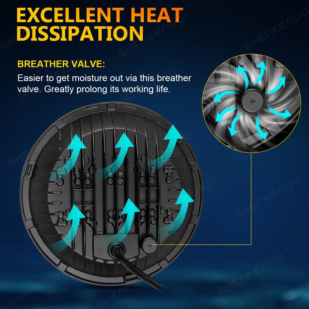 For Buell Blast X1 Motorcycle 7" LED Headlight Projector Daytime Running Light