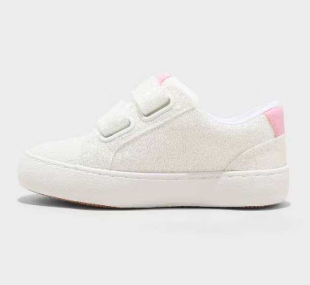 Toddler Sora Glitter Sneakers White - Cat & Jack - CHOOSE SIZE