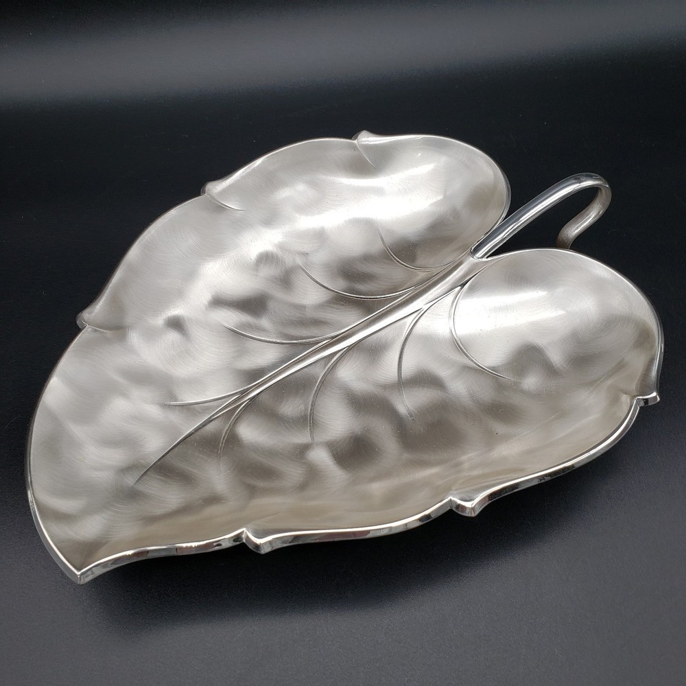 Ikora Silverplate Caravelle Leaf Candy Dish Tarnish Resistant Vintage Unused