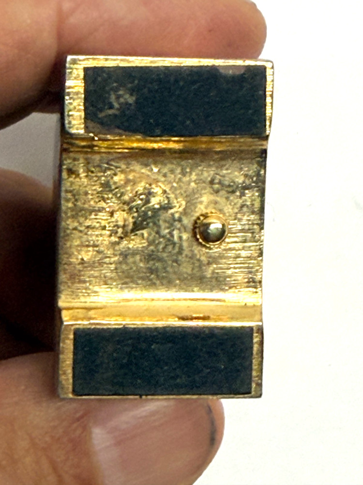 Vintage "Perini" Gold Tone Mini Clock - Quartz Analog - Untested