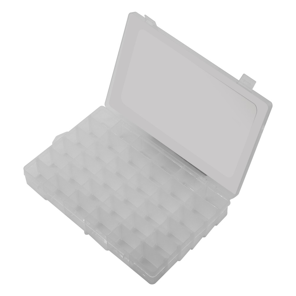 3 Pack 36 Grids Clear Plastic Organizer Storage Box Container Craft Adjustable