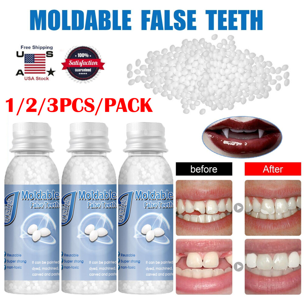 Resin False Teeth Solid Glue Temporary Tooth Repair Moldable Teeth Gap Denture