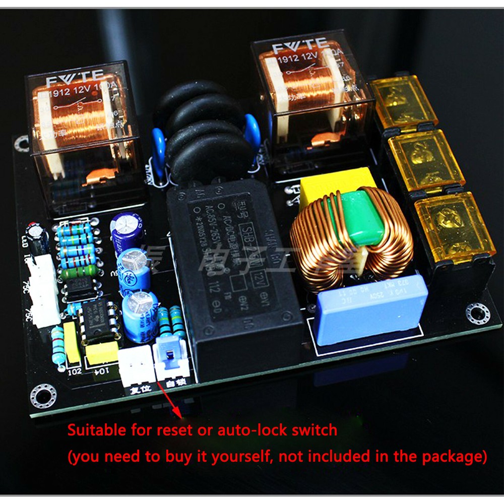 EMI power filtering plus soft start integrated Finished board Power amplifier