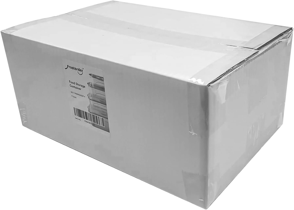 Clear Plastic Storage Bins with Date Recorder for Fridge and Pantry Stackable Re