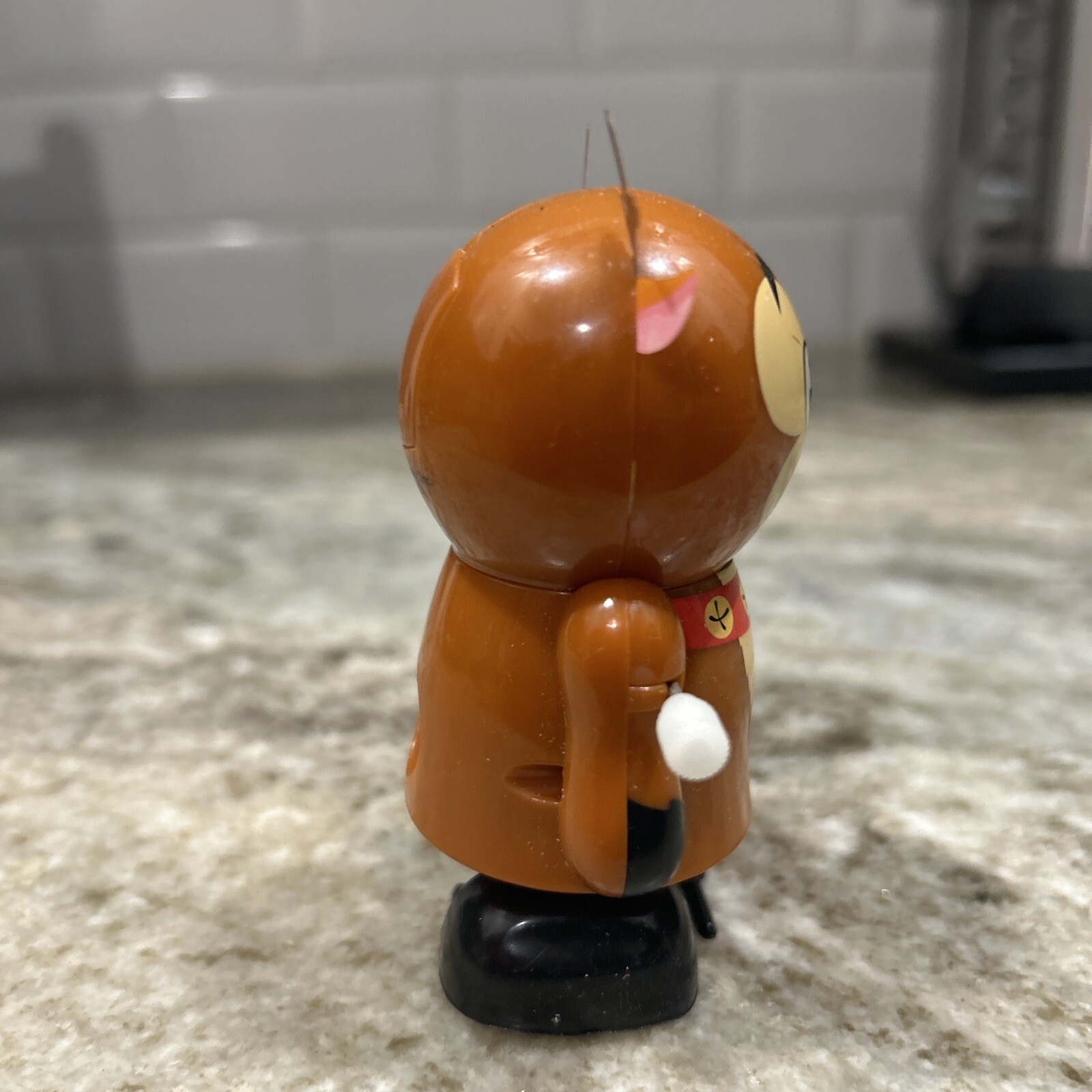 Vintage Holiday Wind Up Pooper Reindeer Walking 4" Tall