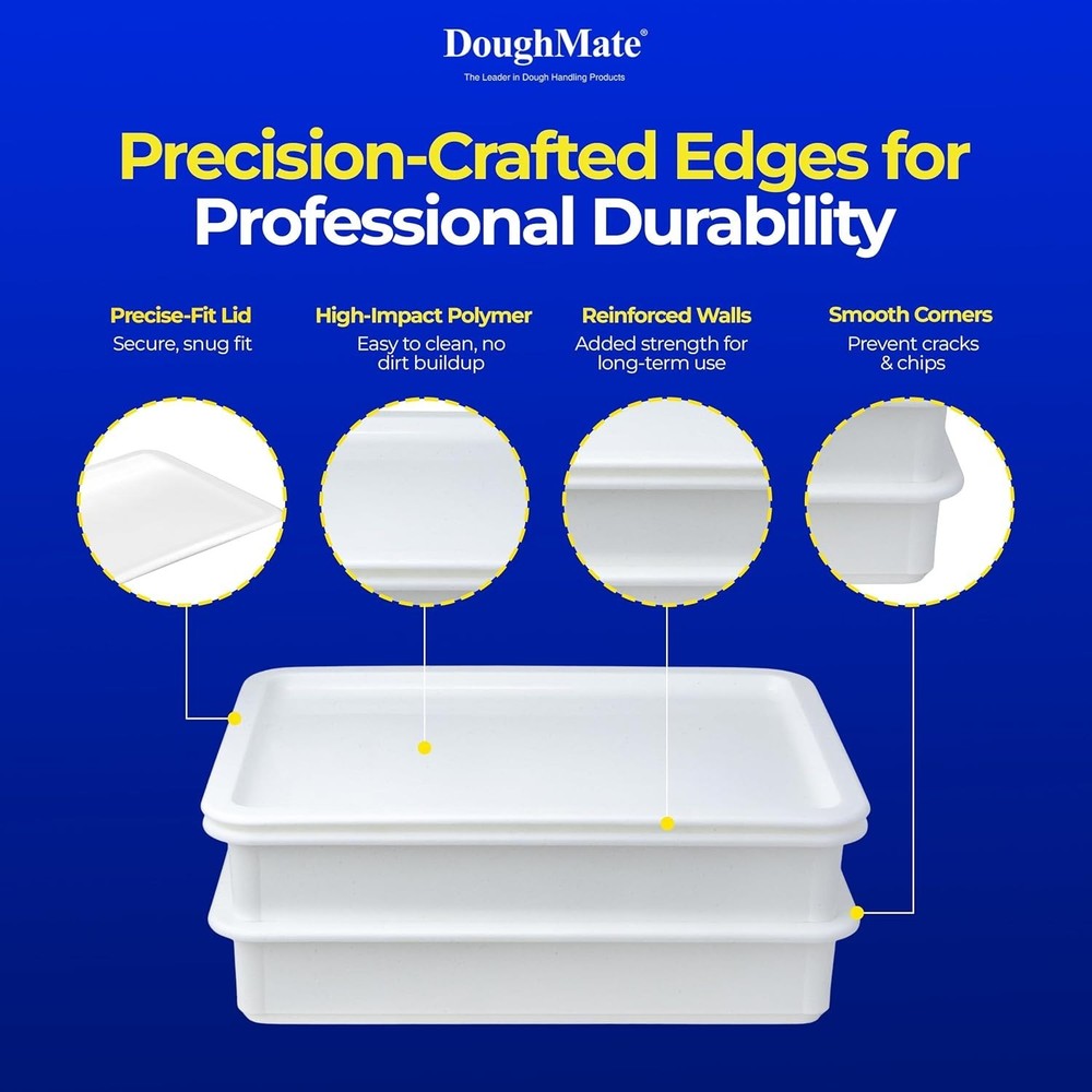 Household Pizza Dough Proofing Kit with Stackable Trays and Plastic Scraper