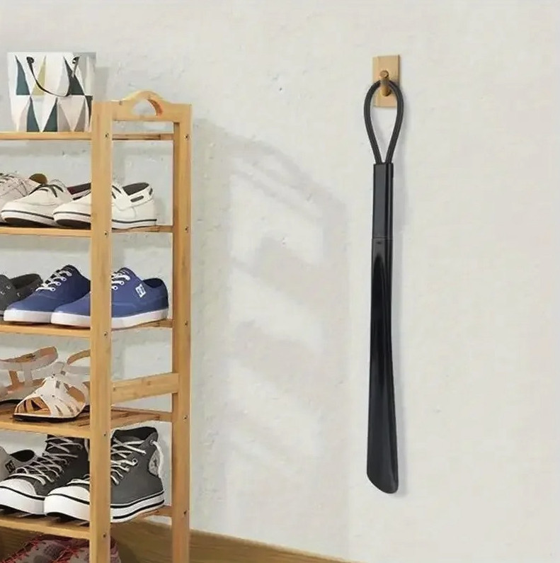 1pc Extra Long Flexible Shoe Horn: Durable Plastic Shoe Spoon Aid - NEW