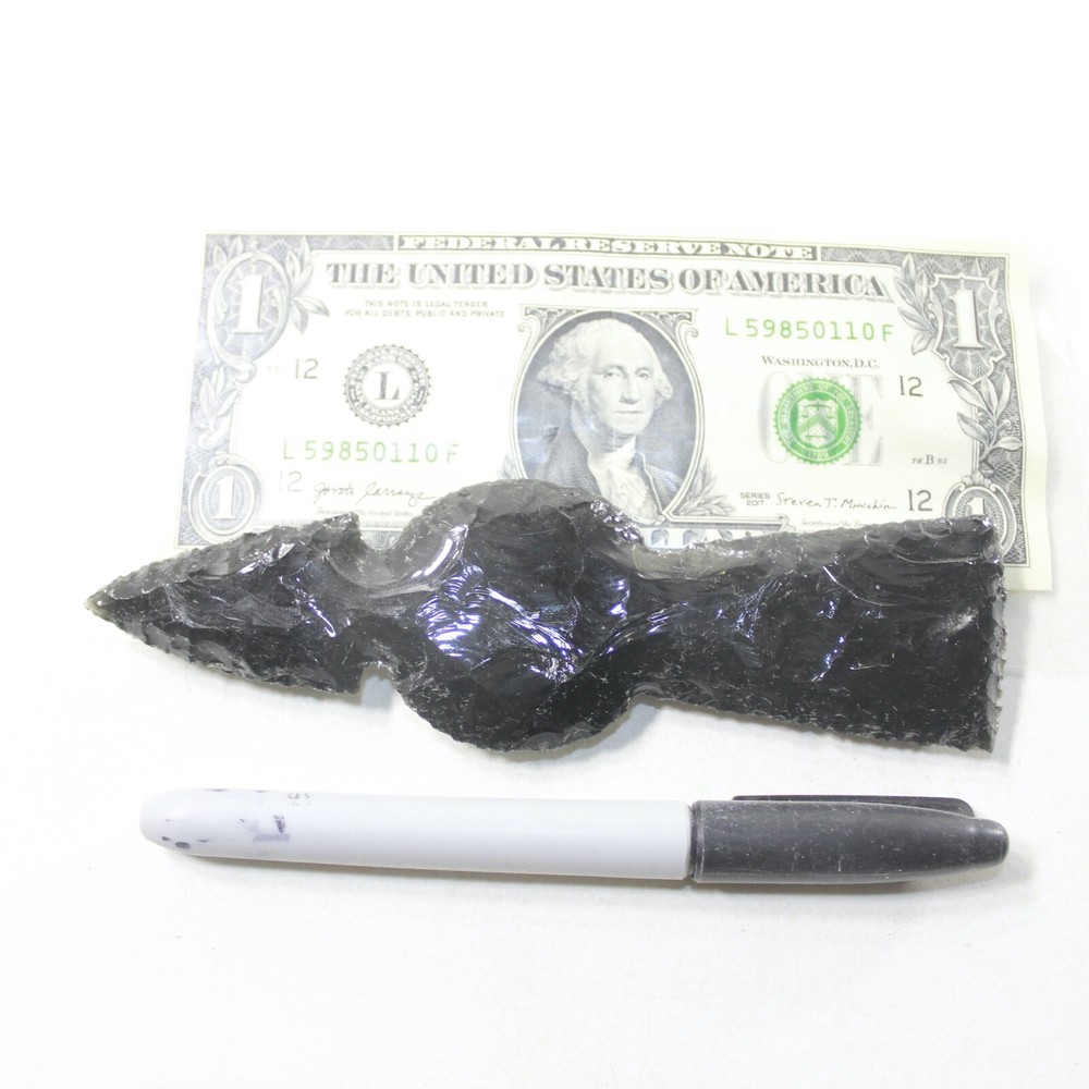 1 Obsidian Ornamental Tomahawk Head #3241 Ax Axe Hatchet
