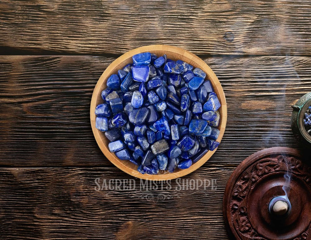 Lapis Lazuli Tumbled Gemstone for Knowledge Speech Psychic Abilities Healing