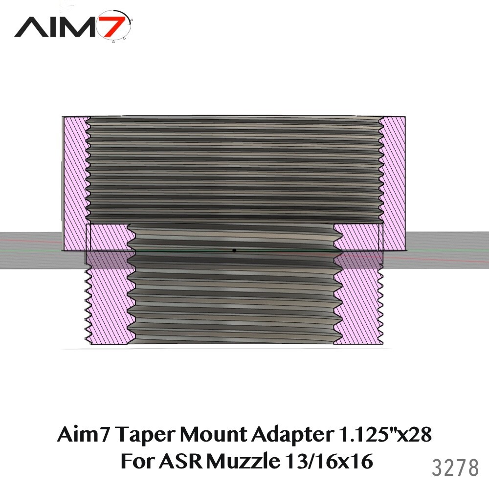 AIM7 Tempest XDT Taper ASR & Gsh-0.5 Linear Muzzle Compensator 223/22/9mm