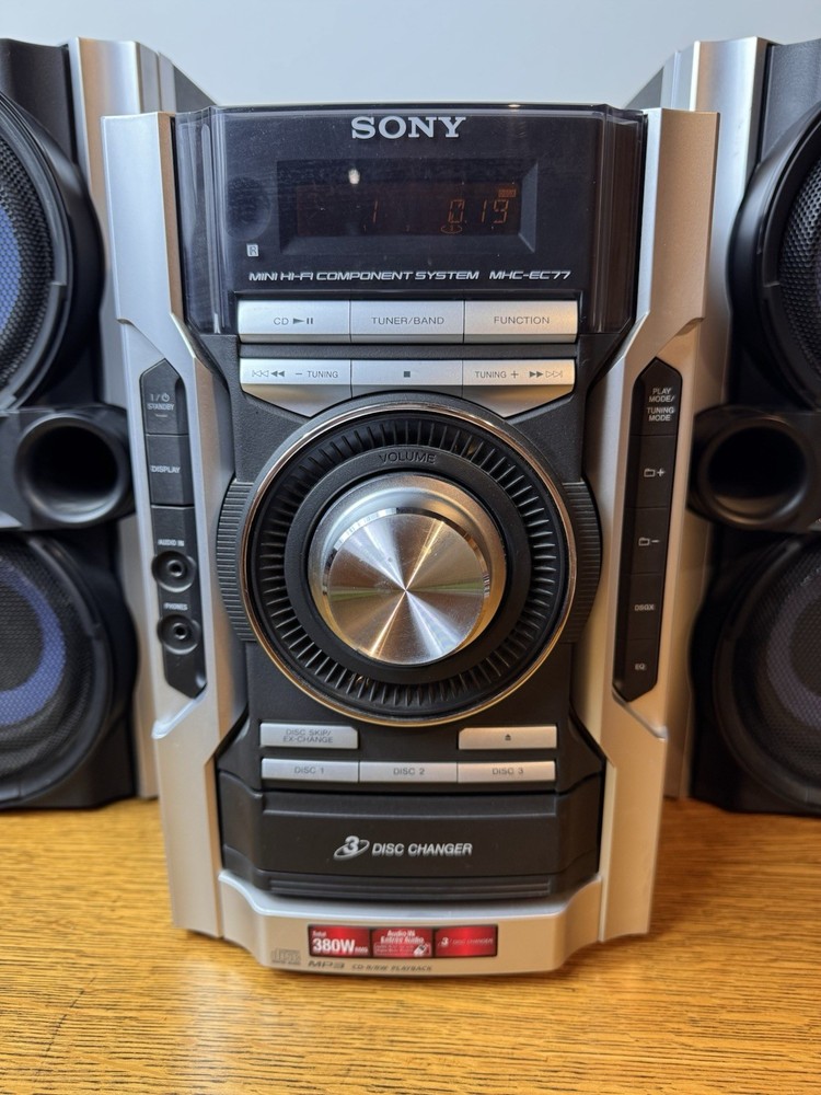 Sony MHC-EC77 3-CD Changer Mini Hi-Fi Component System- Tested