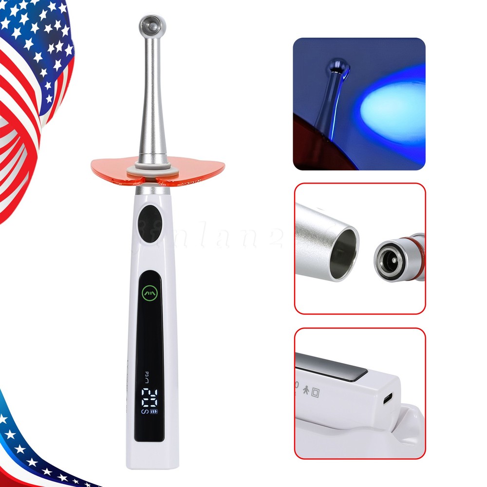 Dental ILED Wireless Curing Light Lamp 1 Sec Cure 2400mW/cm2