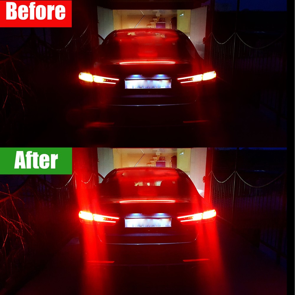 4PCS 1157 LED Red Strobe Flashing Blinking Brake Stop Tail Parking Light Bulbs