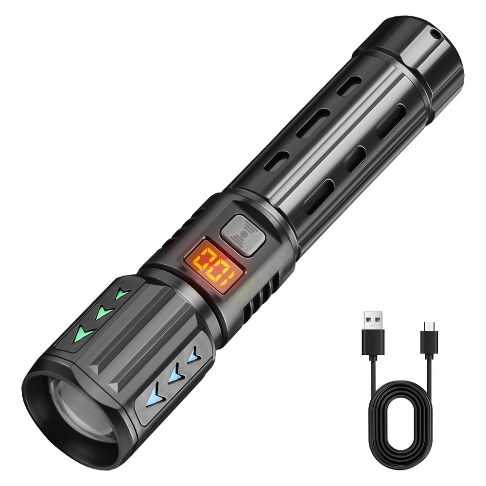 2PC 99000000LMS LED Flashlight Rechargeable Super Bright Pocket Torch Work Light
