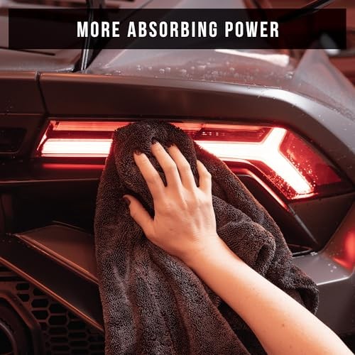 V+ Premium Microfiber Towel for Car Drying, Twisted Loop, Soft and Super