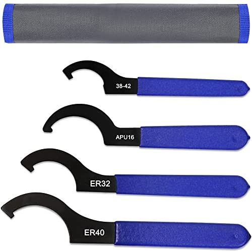 4Pcs Universal Coilover Spanner Wrench Set, Shock Wrench Adjustable 4 pcs Blue