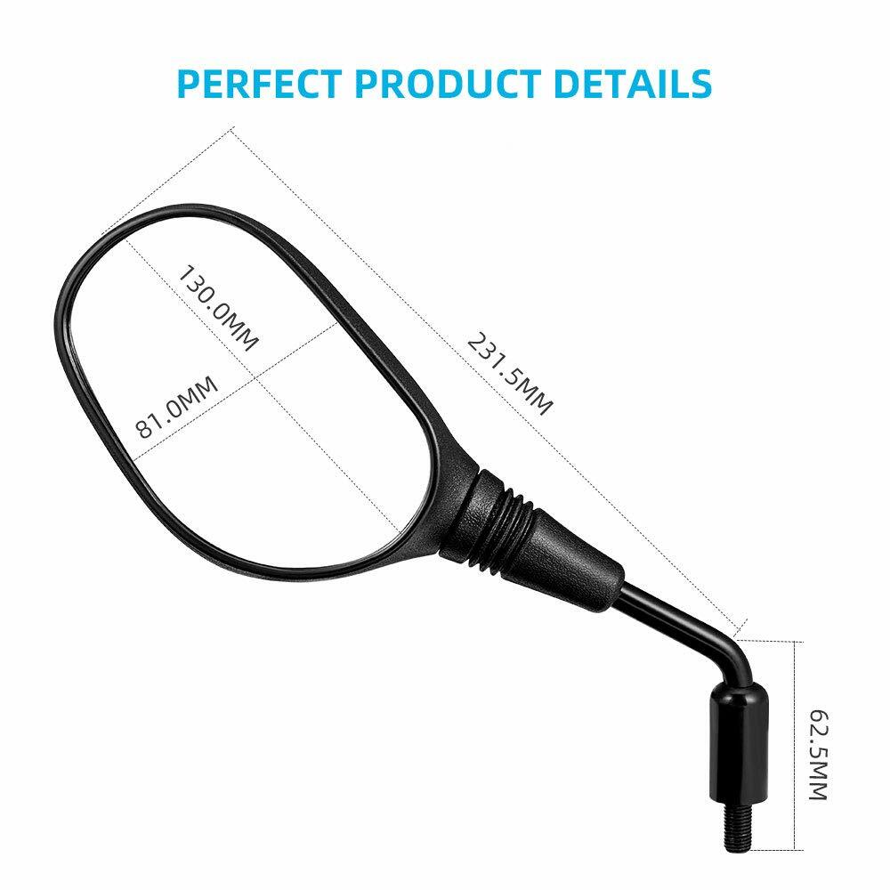 ATV Universal Rear View Side Mirrors With 7/8" Handlebar Mount For Honda Yamaha