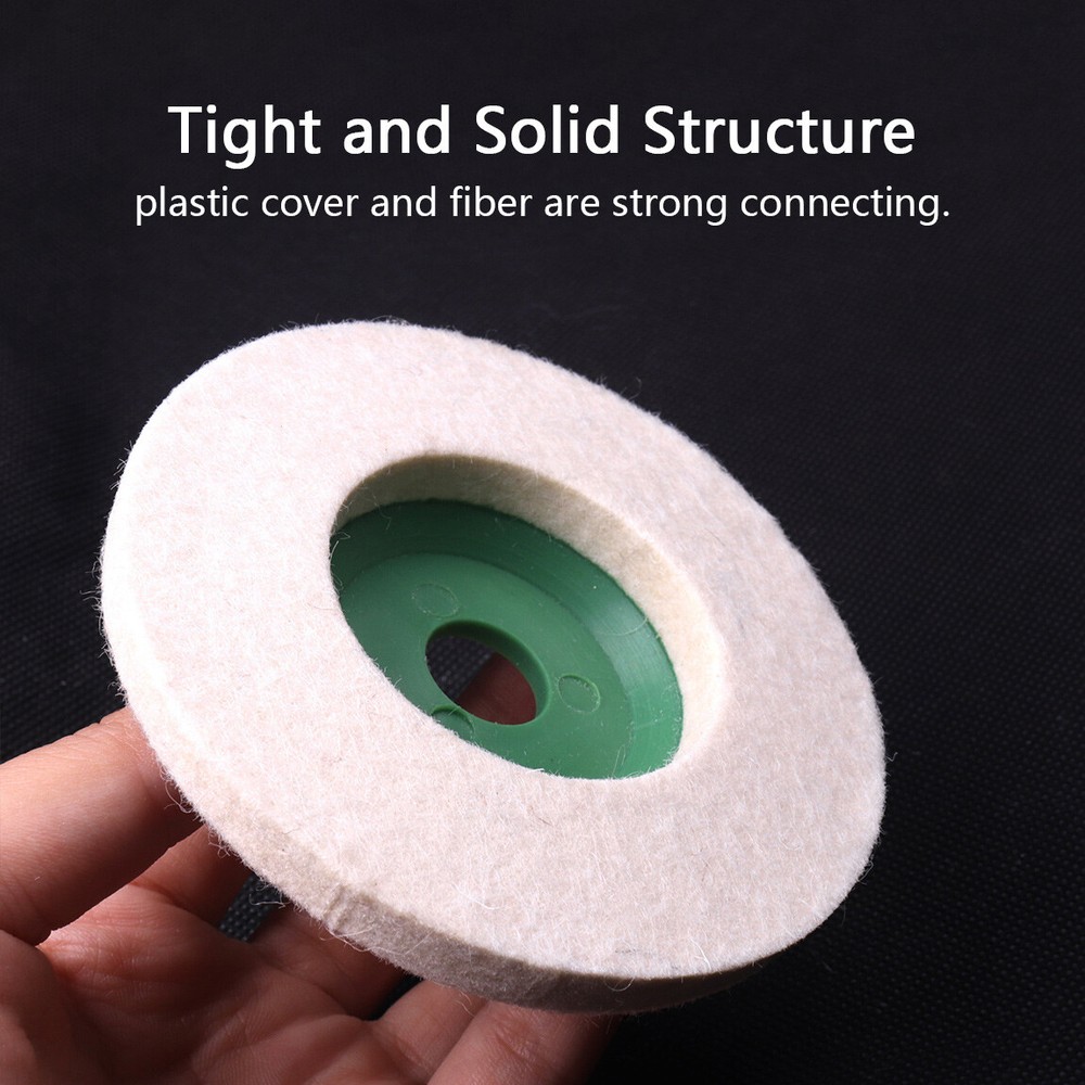 US 10PCS 4" 100mm M16 Soft Wool Buffer Pad Grinder Polishing Buffing Wheel