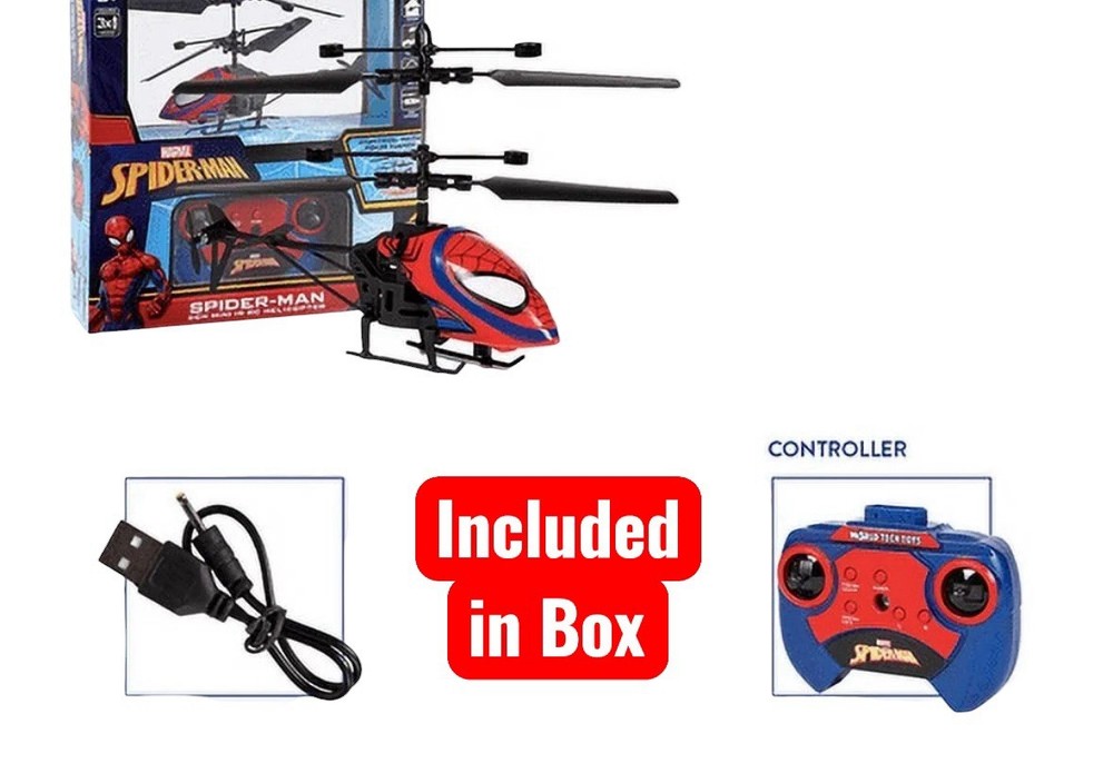 Spider-Man Mini RC Flying Helicopter Motion Sensor 2CH USB Lights Marvel NIB