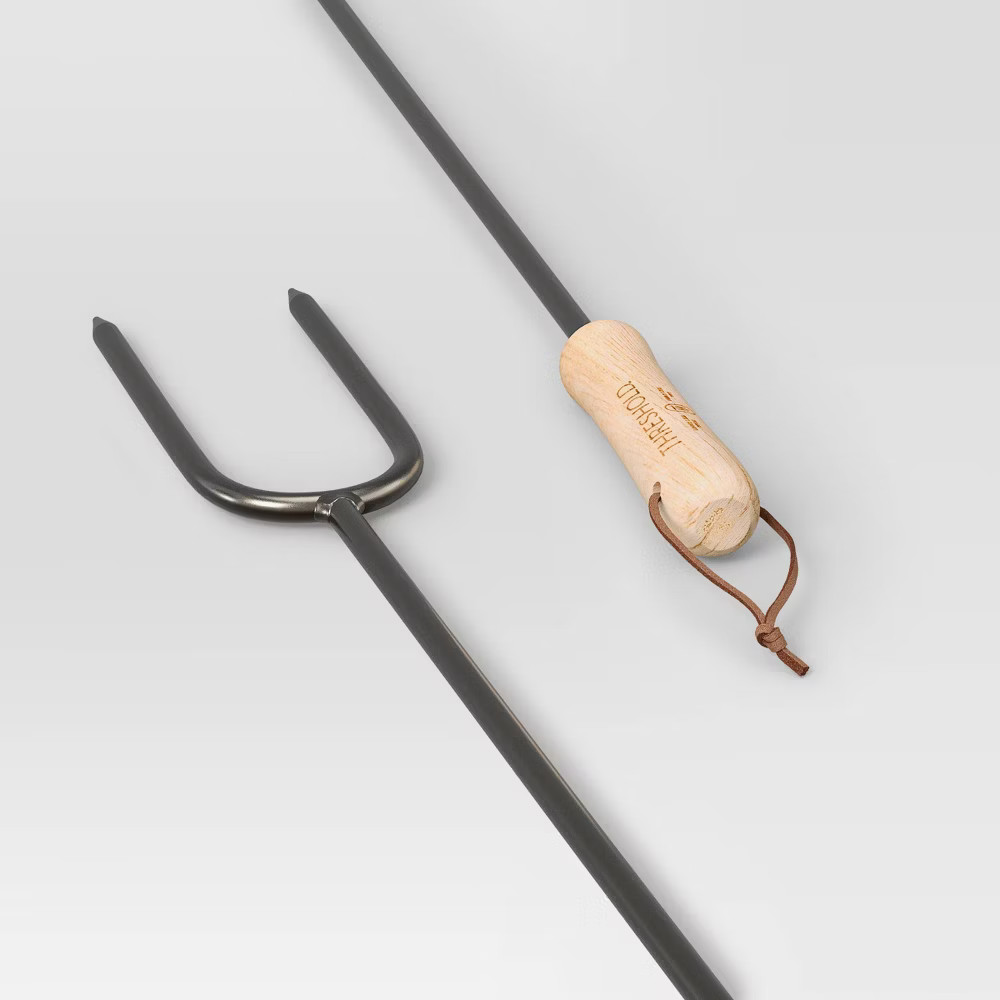 2pc Marshmallow Roasting Log Tong Sticks Black - Threshold