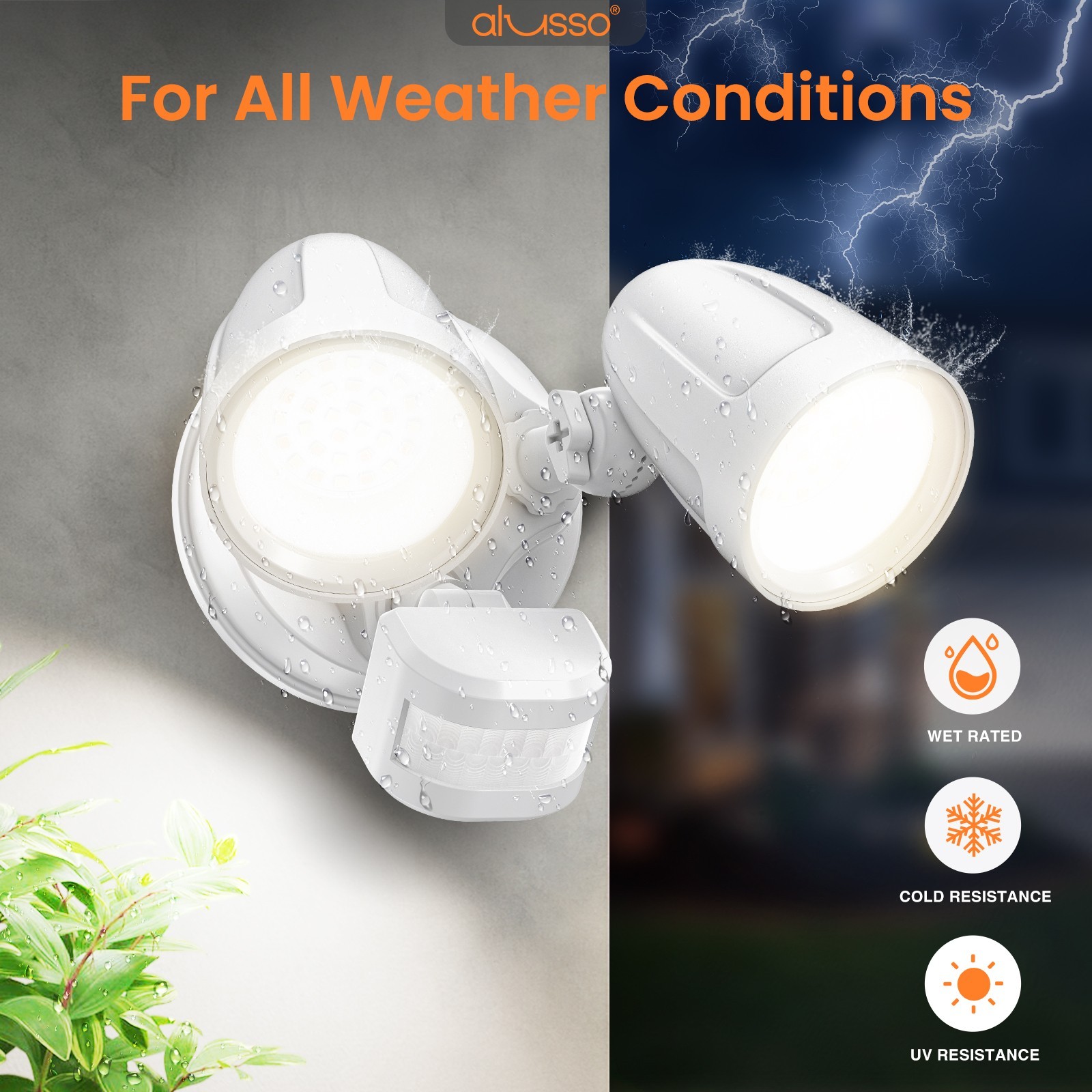 3600lm Aluminum LED Floodlight D2D/PIR Motion Sensor Outdoor Security Lamp 30W